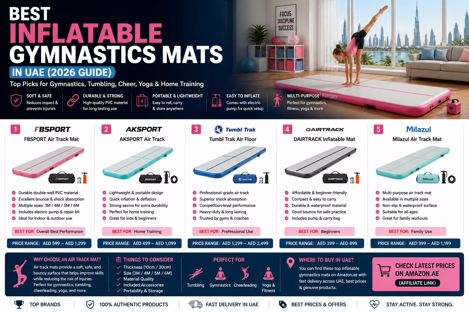 best inflatable gymnastics mat in UAE
