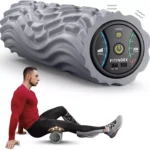 FITINDEX vibrating foam roller with 5-speed digital control panel for muscle recovery